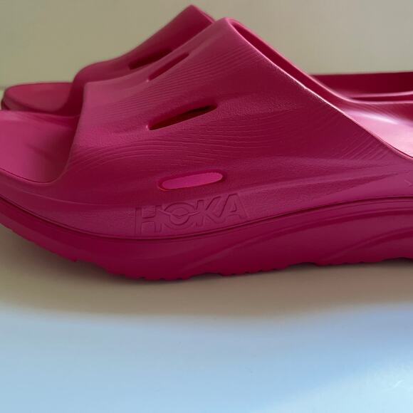 Hoka Ora Recovery Slide 3 Sandals Chunky Comfort Unisex Pink Yarrow W16/M14 NEW main image 10